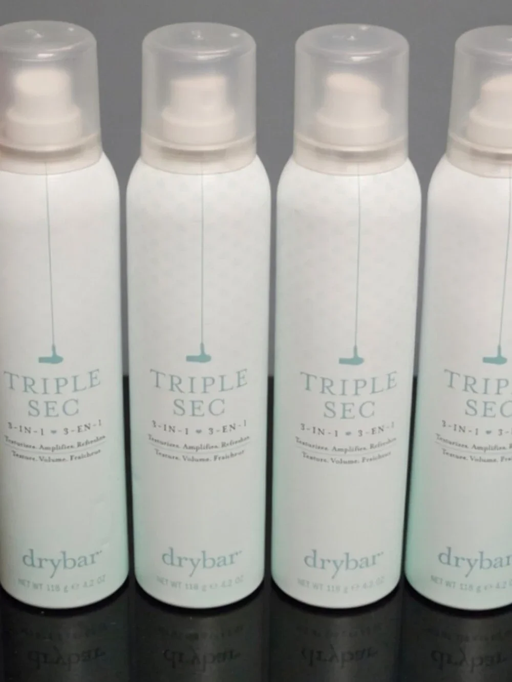 NEW Dry Bar 4pc Triple Sec Finishing Spray 3 in 1 Bundle (four bottles) 4.2oz ea